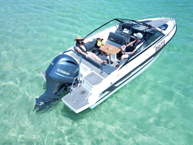 Yamarin 63 DC Wynnum Marine on-water demo boat in Brisbane Manly Harbour Boat Club