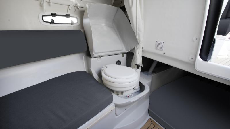 Yamarin 79DC is equipped with water toilet